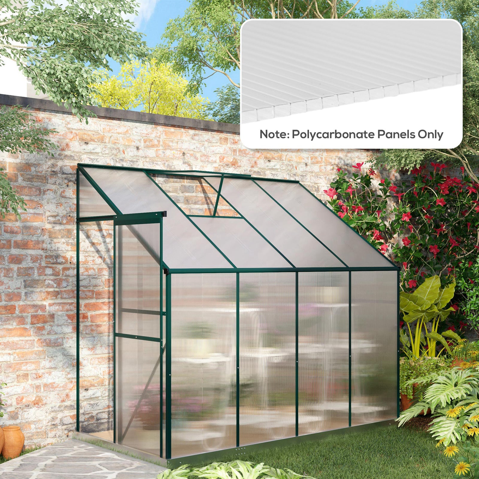 14 Pcs Twin-wall Greenhouse Sheets 121x61x0.4cm
