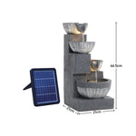 Living and Home Outdoor Solar Power Garden Water Fountain Rockery Decor