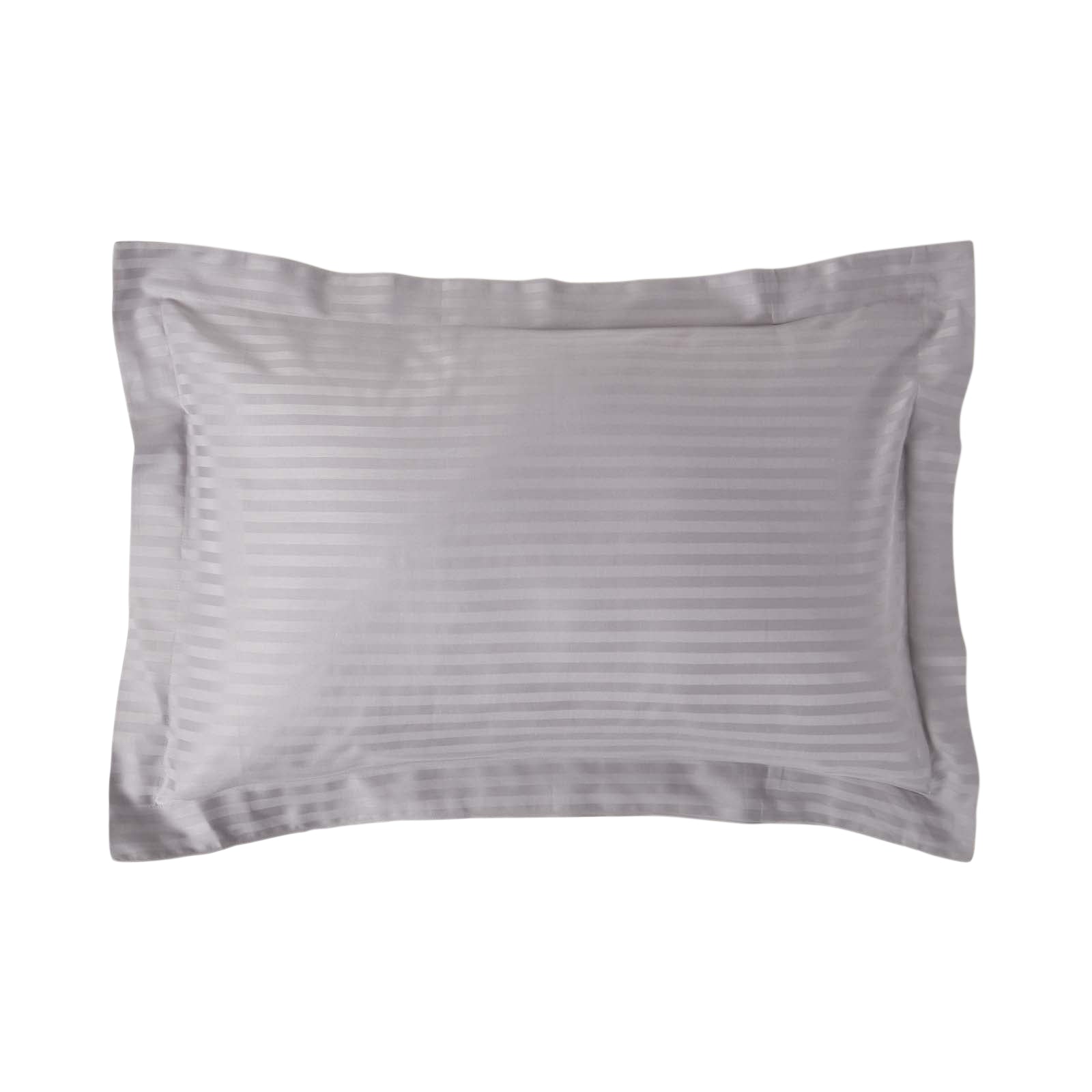 Egyptian Cotton Satin Stripe Oxford Pillowcase 330 Tc | 48 x 74cm | Grey