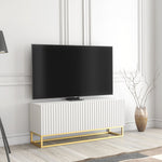 Ripple Tv Unit 100cm - Fluted Design | White