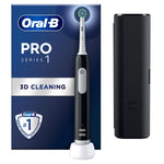 Pro Cross Action Electric Rechargeable Toothbrush With Travel Case, Black