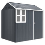 7 X 6 Ft Metal Garden Shed Outdoor Storage Shed