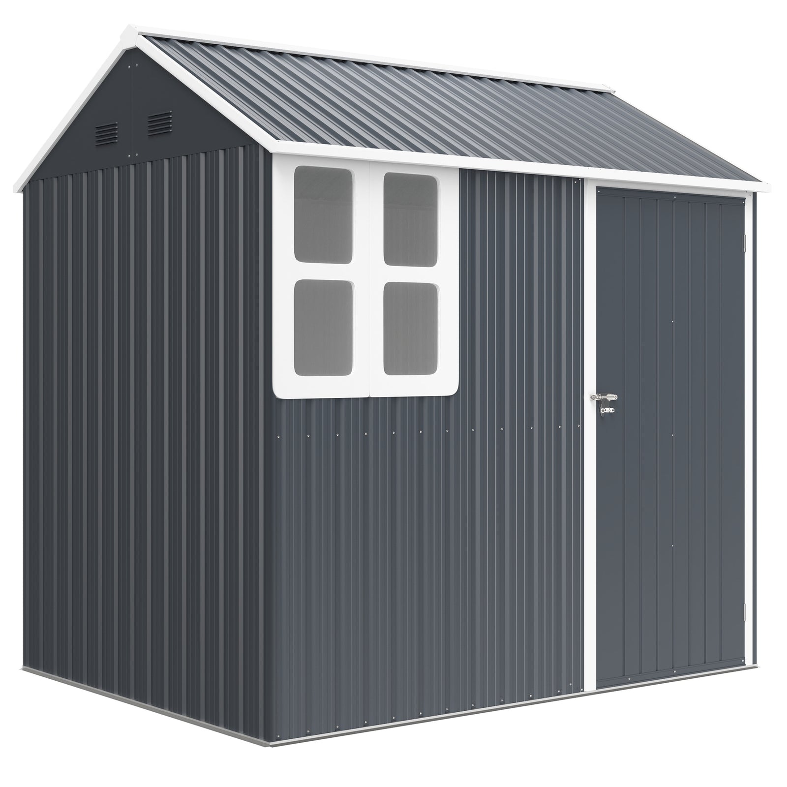 7 X 6 Ft Metal Garden Shed Outdoor Storage Shed