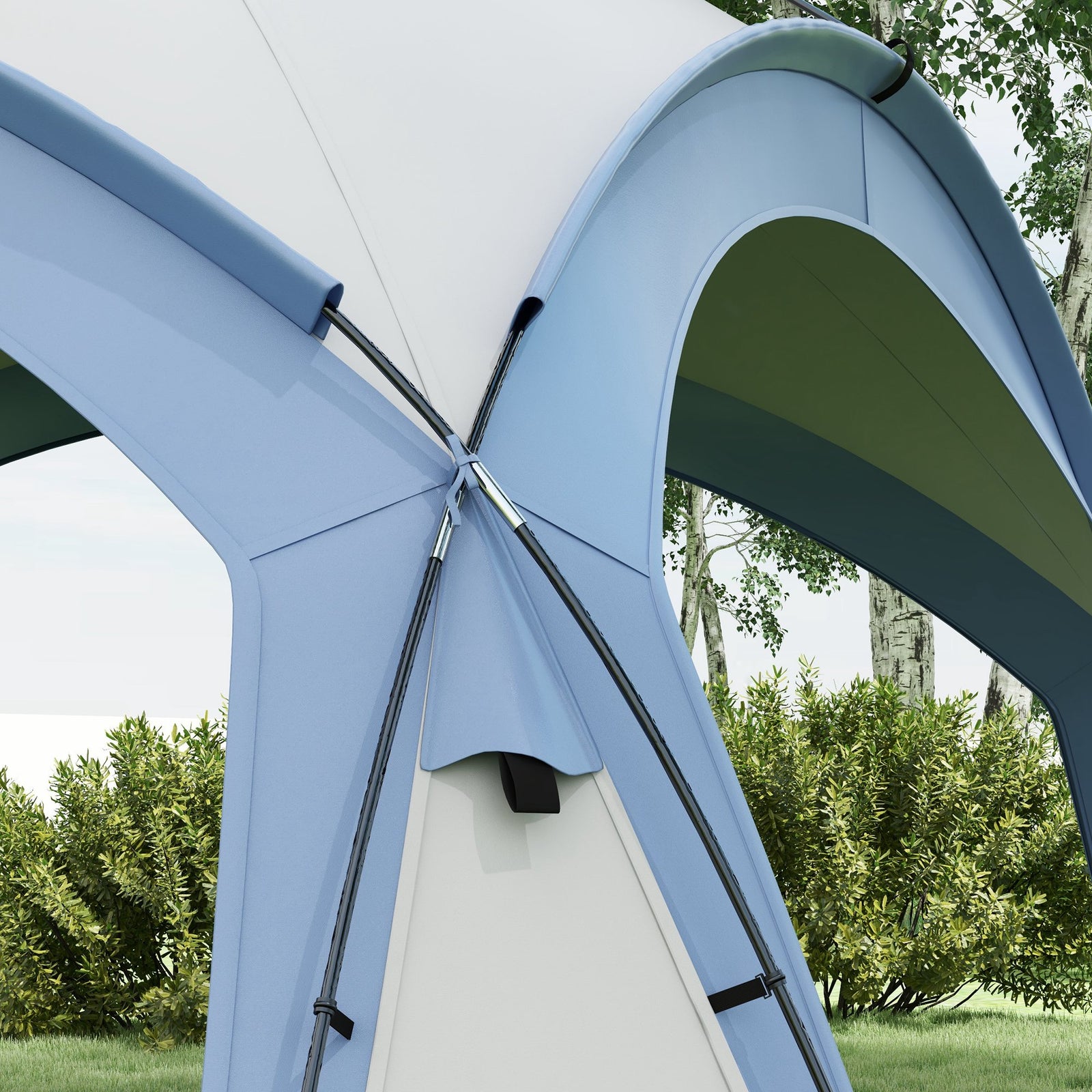 Outdoor Gazebo Event Dome Shelter Party Tent For Garden 3.5 x 3.5m | Light Blue