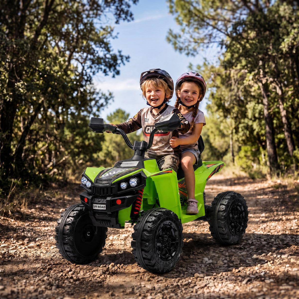 AIYAPLAY 24v 2 Seater Electric Quad Bike For Kids, Ride On Car Atv