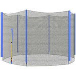 8ft Trampoline Net Replacement Safety Net W/ Zipped Door | Blue