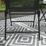 3-piece Bistro Set, Mesh Chairs, Black