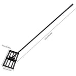 Garden Lawn Levelling Rake With Foldable Head & Detachable Handle | Small | Black