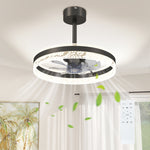 Ceiling Fan Light With 3 Colour, Timer, Reversible, Remote | One Size | Black
