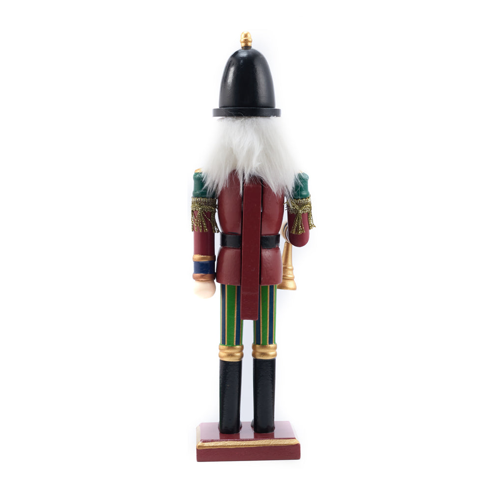 Wooden Nutcracker Soldier Figurine Christmas Ornament With Trumpet