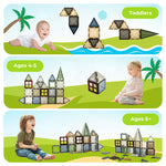 Magnetic Tiles 60pc For Kids Building Blocks Construction Fun Activity Kit | Multi Colour
