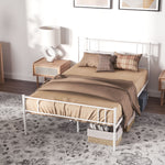 Single/double/king Metal Bed Frame Underbed Storage Space | Double | White