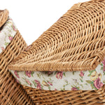 Garden Rose Cotton Lined Light Steamed Corner Laundry Baskets | Small | Pink