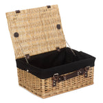 Wicker Buff 40cm Picnic Basket | Black
