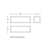 Shelf With Towel Rail, White Matt, Wall-mounted 35 Cm Collection The Grid