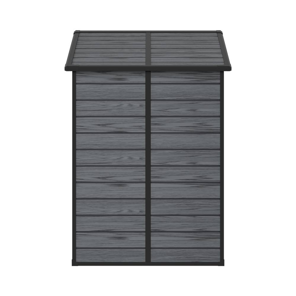 8x4ft Outdoor Apex Roof Storage Shed With Floor, Window,2 Vents & Double Lockable Doors,wood Grain Design