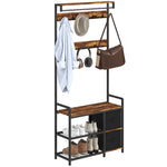 Coat Rack With Drawer, 4-in-1 Hall Tree With Coat Stand