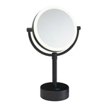 Magnifying Mirror X1/x5 Swivel Led Light Matt Black Architect Collection