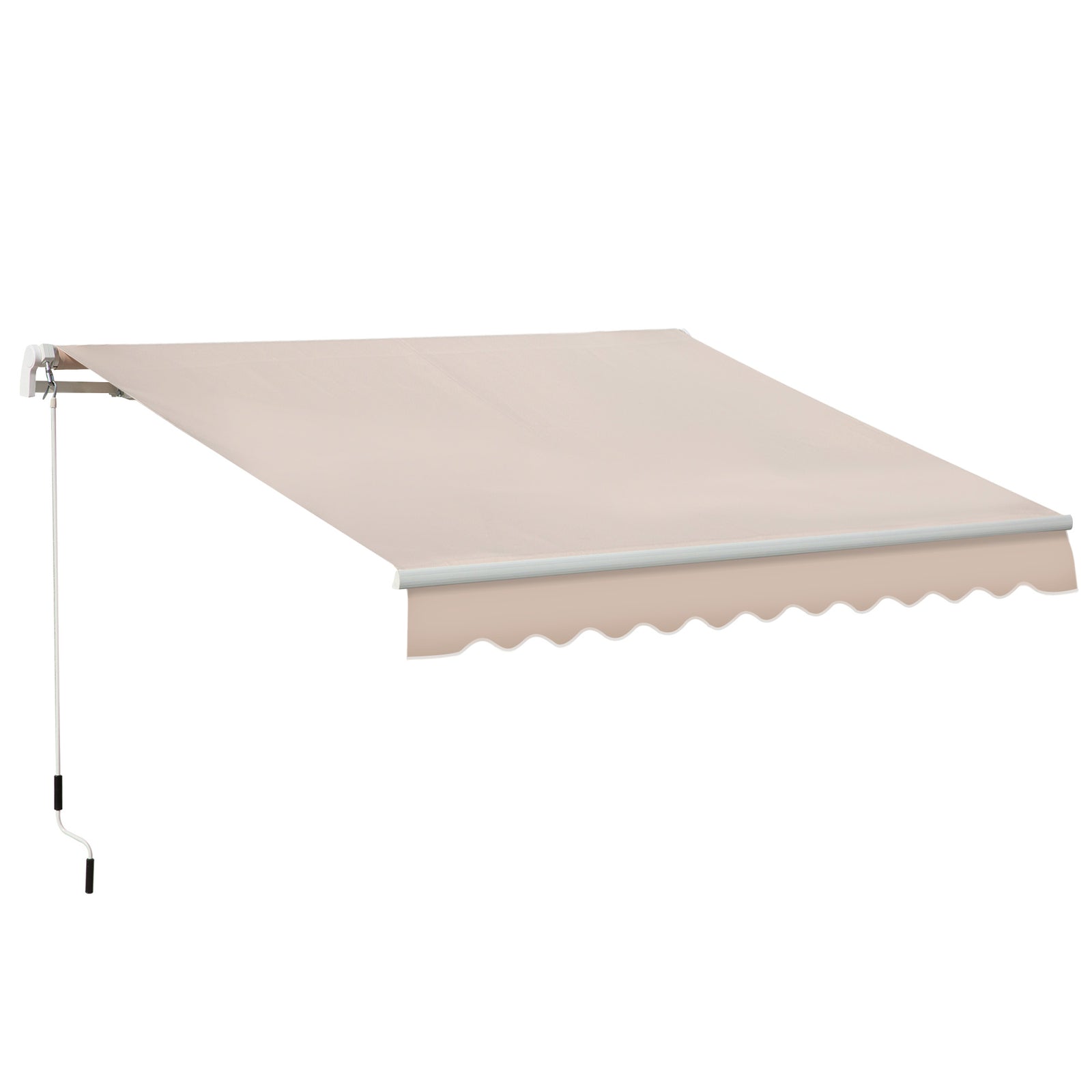 4x2.5m Retractable Manual Awning, Crank Handle | Beige