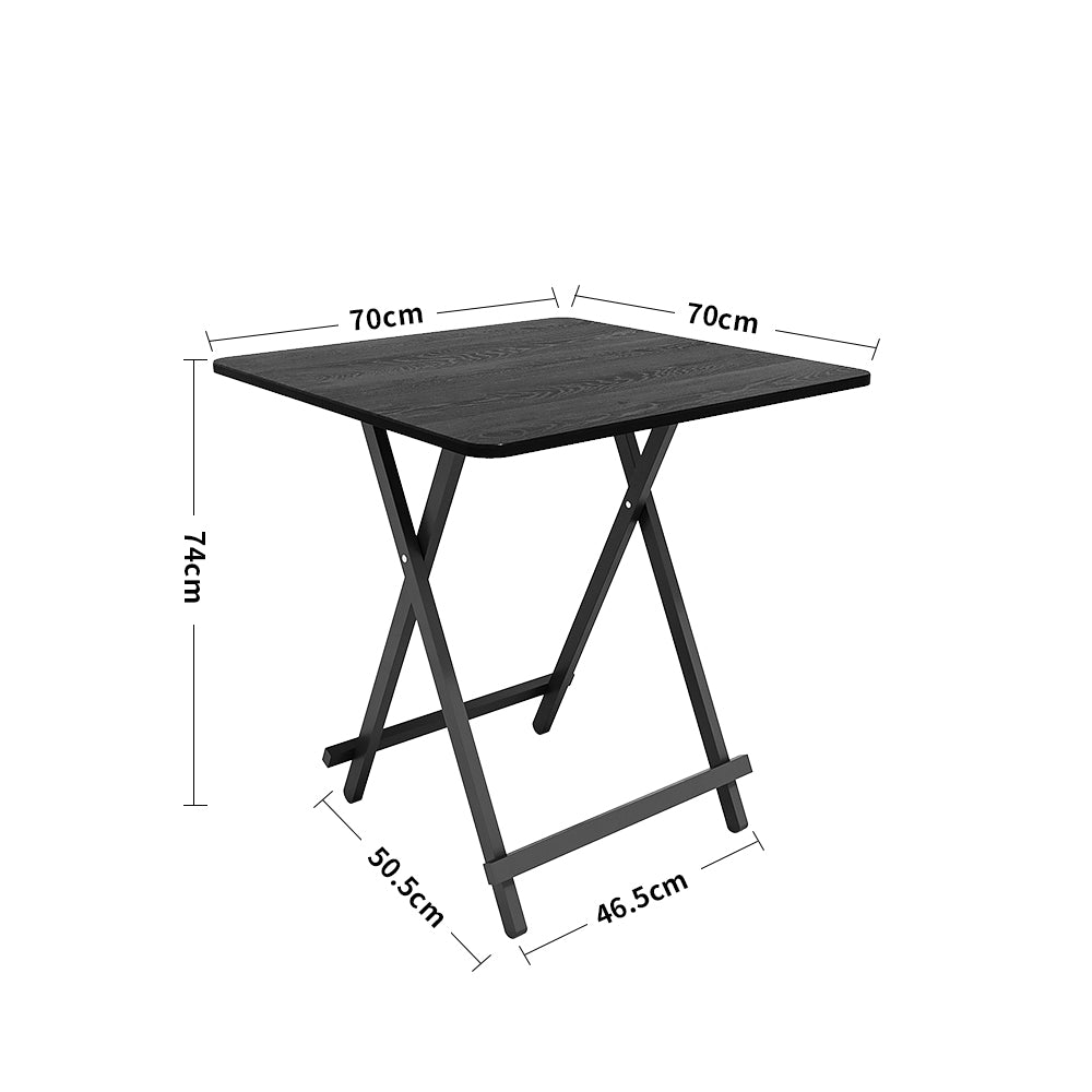 Folding Wooden Dining Table | 70cm x 70cm | Black
