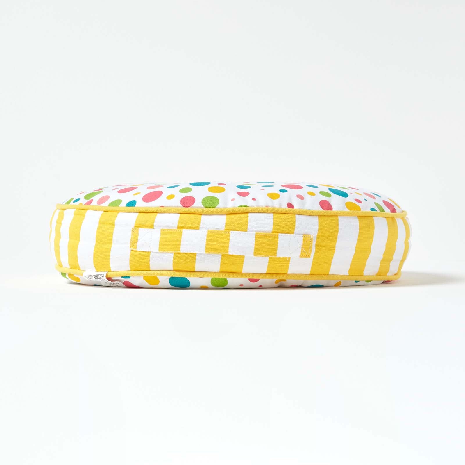 Round Floor Cushion | 43cm x 43cm | Multi Polka Dots