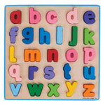 Wooden Lowercase Abc Puzzle, Includes 26 Chunky Letters
