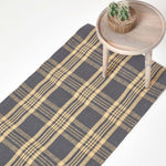 Tartan Check Non-slip 100% Wool Rug | 200cm | Grey