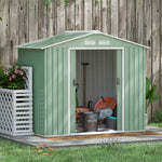 Garden Shed Storage Unit W/locking Door Floor Foundation | Light Green