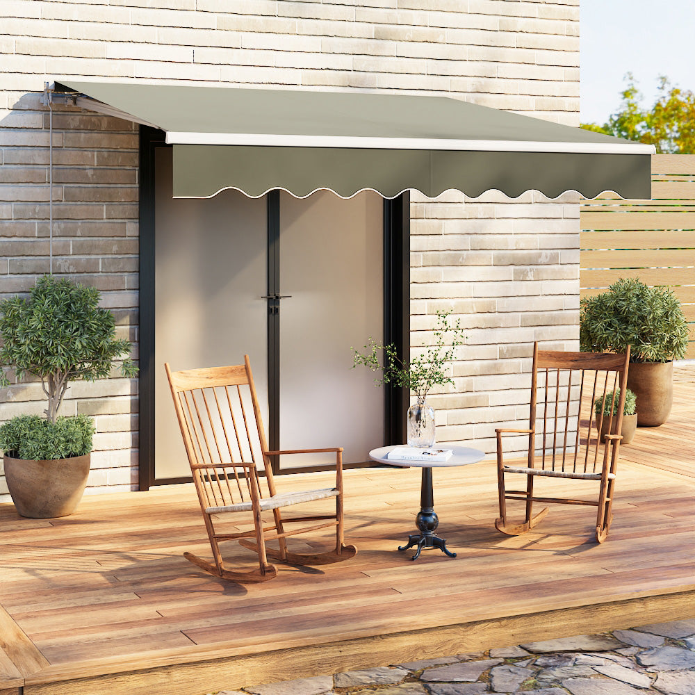 300cm W X 250cm D Outdoor Retractable Patio Awning For Window And Door | One Size