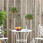 Set Of 2 Artificial Plants, Lavender Flowers In Basket