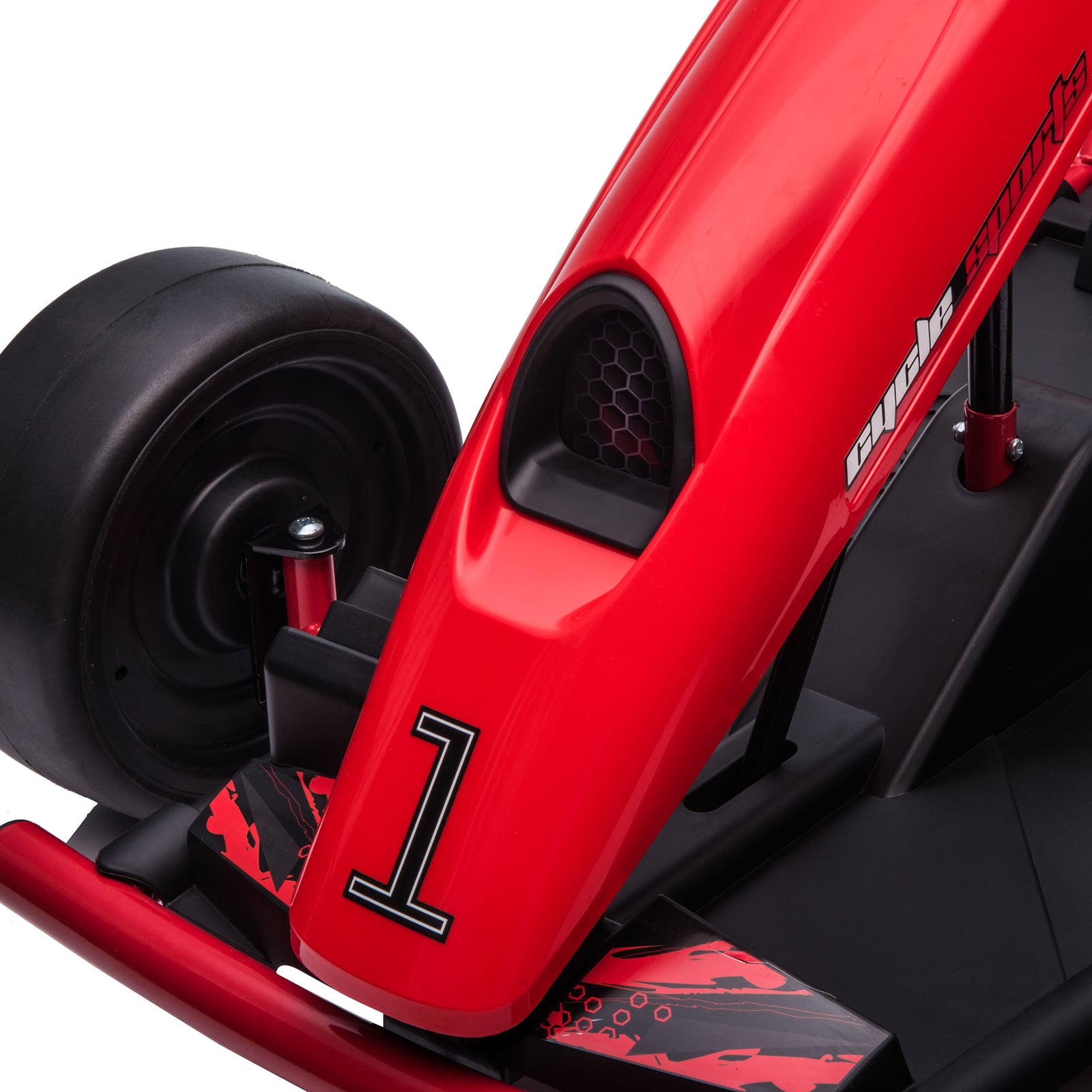 24v Electric Go Kart For Kids With Music, Horn Honking, Slow Start | Red