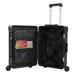 20 Inch Suitcase With Combination Lock And Usb Charging Port | Black