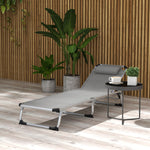 Folding Outdoor Lounger W/ Pillow