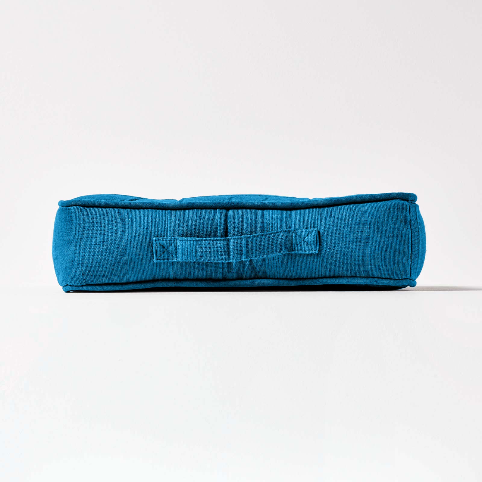 Rajput Ribbed Cotton Floor Cushion | 40cm x 40cm | Teal