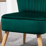Velvet Accent Chair Occasional Tub Chair Living Room | One Size | Green