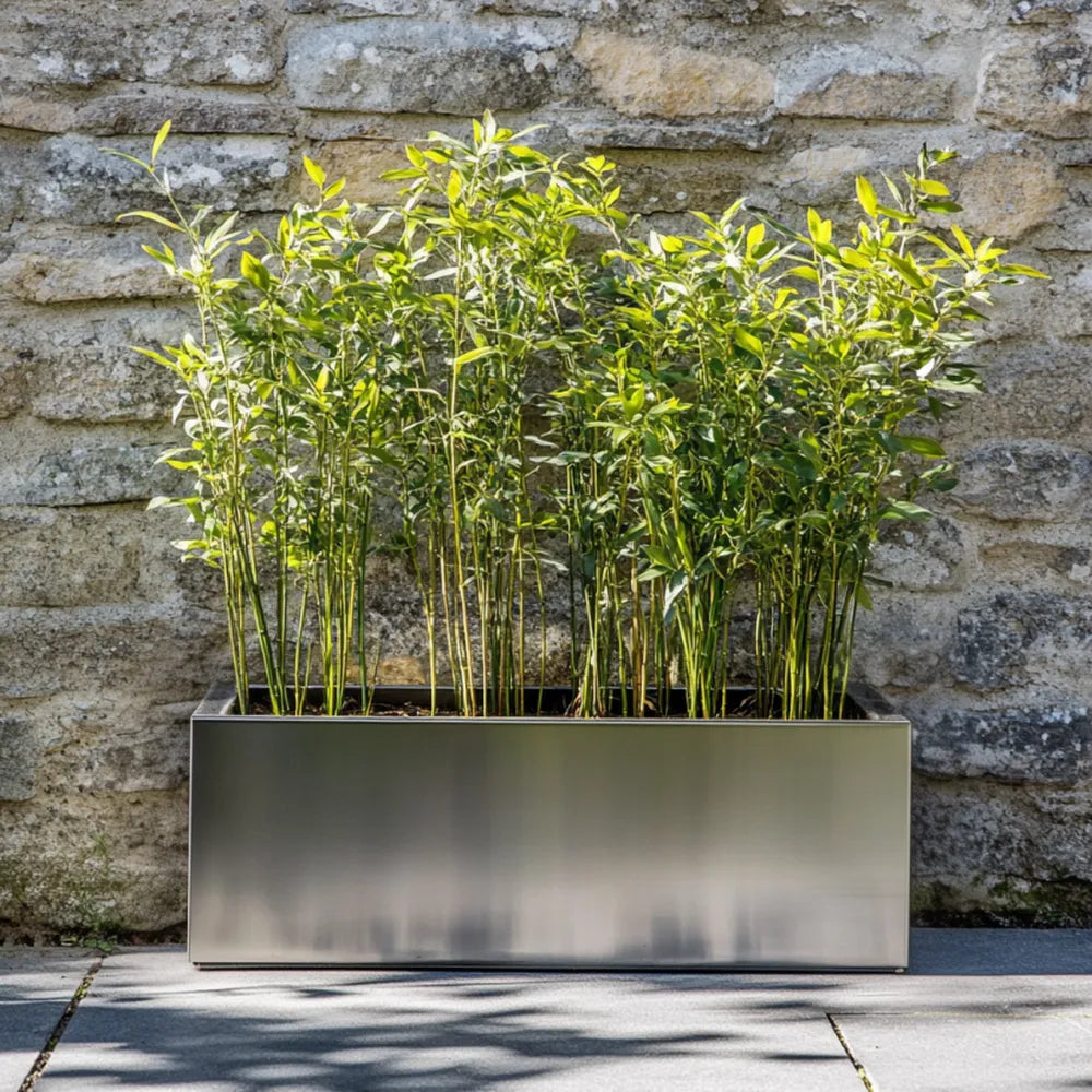 Zinc Galvanised Trough Planter | 120cm x 40cm x 40cm | Silver