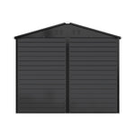 8x5.7ft Large Outdoor Metal Tool Shed With Apex Roof – Lockable Double Doors, Ventilated & Weather-resistant Garden Storage Shed | Anthracite
