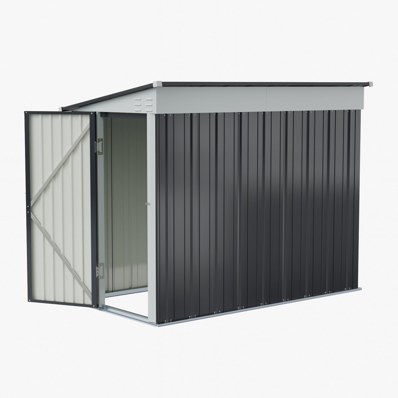 Breeins 4x8 Ft Pent Roof Garden Tool Shed Outdoor Patio Storage House