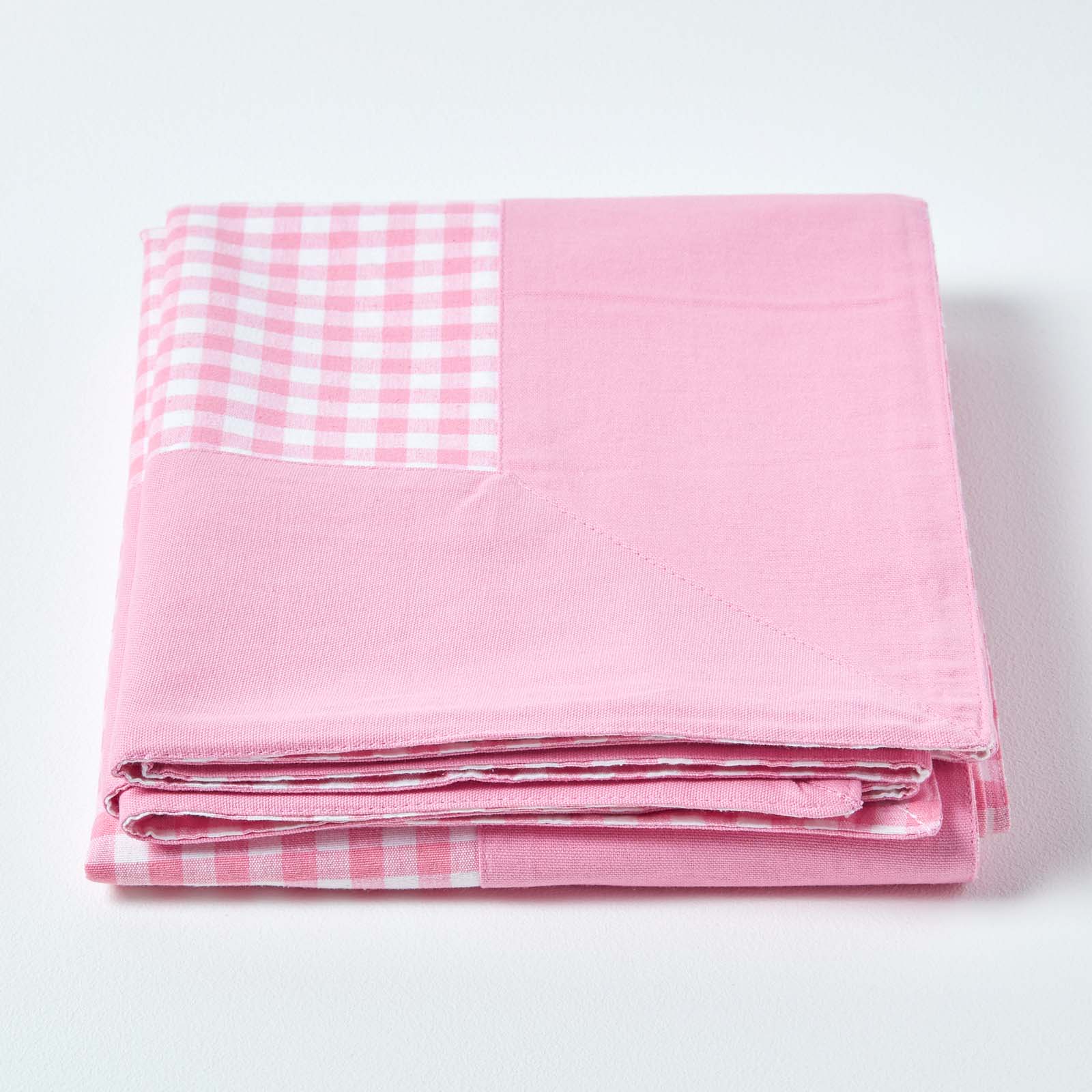 Cotton Gingham Check Throw | 150cm x 200cm | Pink