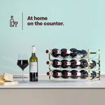 Metal Wine Rack Countertop Organiser For 4 To 16 Bottles | Gold