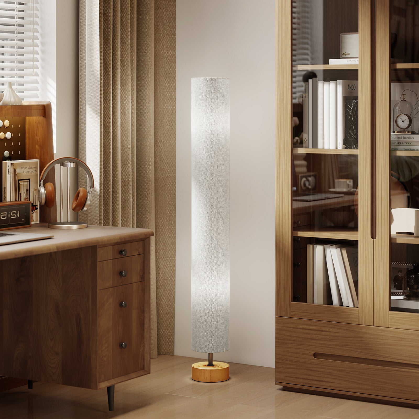 HOMCOM Led Floor Lamp With 3000k/4500k/6500k Colour Temperatures, Grey