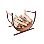 Pre-rusted Metal Firewood Rack