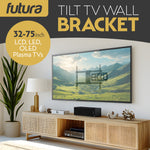 Tv Wall Bracket Mount For 32-75 Inch Tvs, Tilt, Swivel & Rotation, Universal Flat & Curved Tvs, Vesa Max 600x400mm 45kg Max