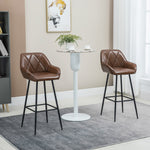 Retro Bar Chairs With Footrests Steel Legs