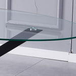 Orvino 180cm X 90cm Glass Oval Dining Table