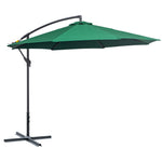 3m Garden Banana Parasol W/ Crank Handle | Green