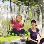 Kid Nest Swing Seat, Hanging Swing Set With Height Adjustable Ropes | Small | Black