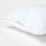 Cotton Stripe Kids Pillowcases 330 Thread Count, 2 Pack | 40 x 60cm | White