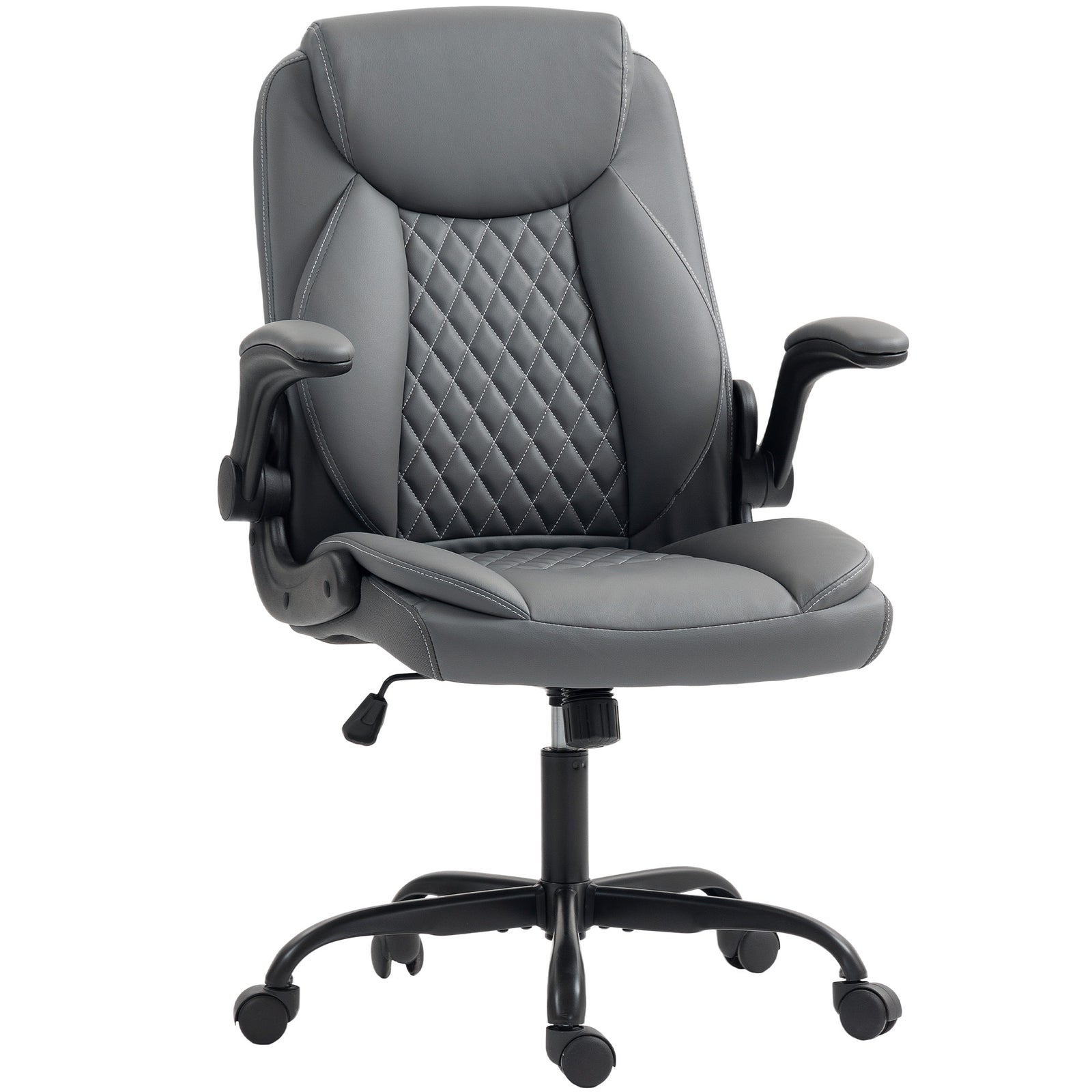 Office Chair, Thick Cushion | Charcoal Grey