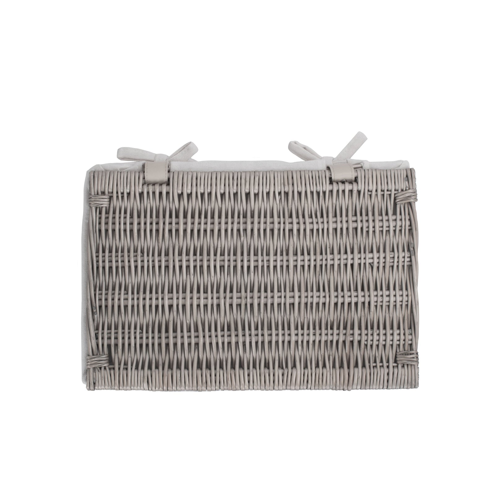 Wicker Antique Wash Cotton Lined Storage Basket | Small | Brown